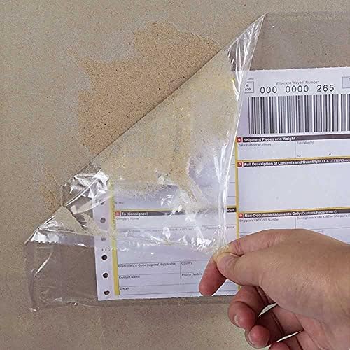 7.5'' x 5.5'' Packing List Pouches, Shipping Label Envelopes Clear Adhesive Top Loading Packing List - 200 Packs - Image 3