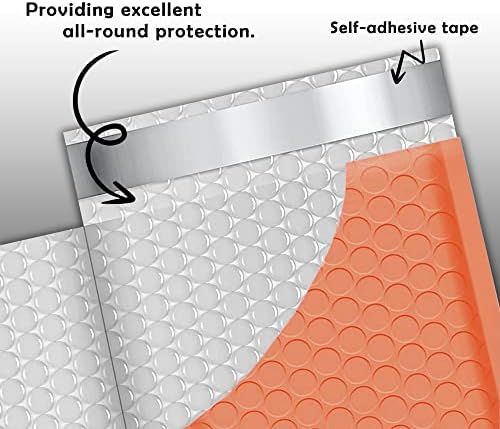 Yens Bulk Orange Poly Bubble Mailers 6x10 250 Pack Usable 6x9 - Image 3