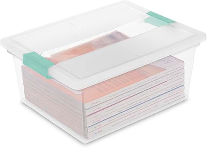 Sterilite Deep Clip Box, Clear Storage Bin with Latching Lid, 4 Pack - Image 7