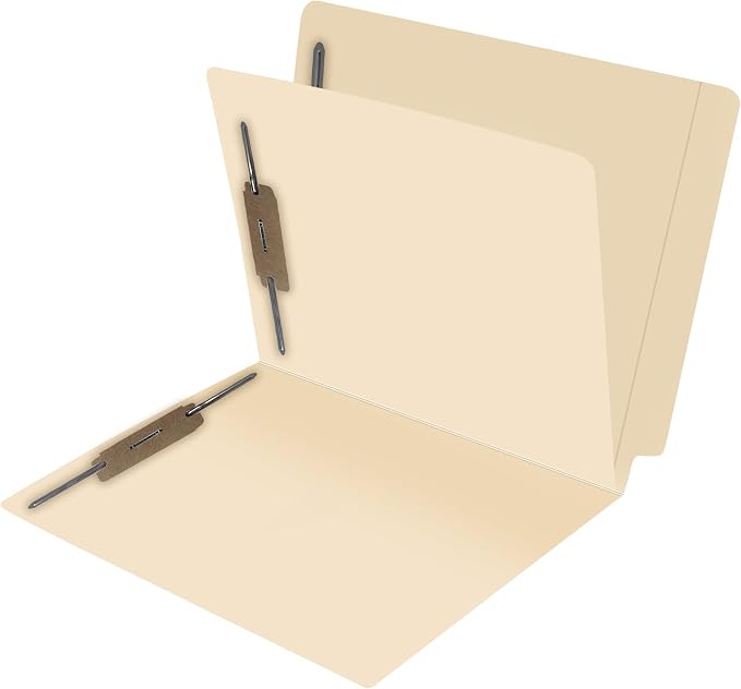 Classification File Folders, Doctor Stuff, One Installed Divider, Reinforced End Tab, Four 2” Bonded Fasteners on Inside Left and Right of Both Sides, 11 pt Manila Stock, Carton of 200 by DoctorStuff