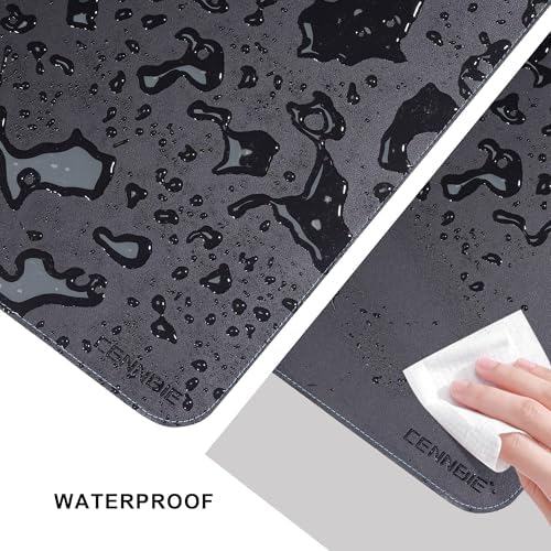 CENNBIE HUGE180 70.8" x 47" Black Leather Desk Mat for Conference Table, Dining Table, Work Table, Banquet Tables, Library Table - Image 4