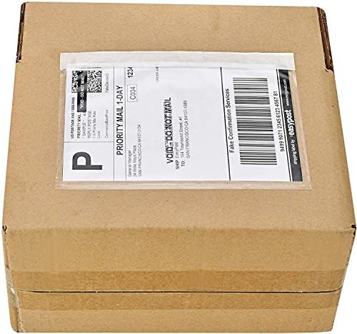 SJPACK 4000 7.5" x 5.5" Clear Adhesive Top Loading Packing List/Label Envelopes Pouches - Image 2