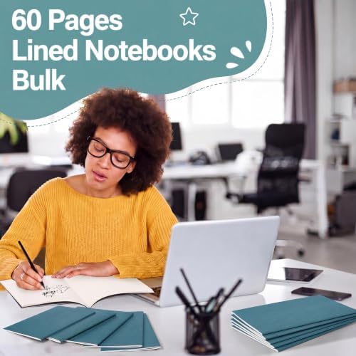 Mimorou 100 Pcs A5 Journals Notebooks Bulk,Dark Green,Lined - Image 6