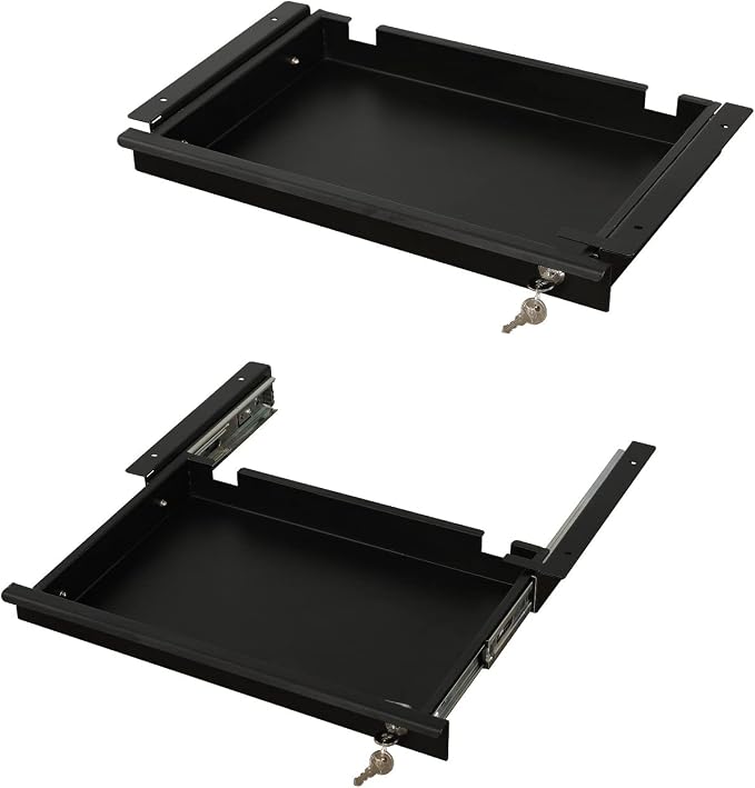 Pull-Out Desk Drawer - Office Storage Organizer Mounts Easily, Space-Saving Slide-Out drawer for Under Desk (24.4 in Internal Width) - Image 5