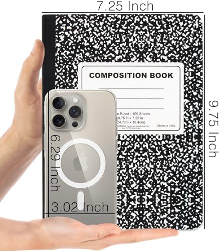 Trail maker (50 Pack) Bulk Composition Notebooks, College Ruled Marble Cover, 200 Pages (100 Sheets), 9.75 x 7.5, Bulk School Supplies for Classroom, Office & School Donations - Image 5