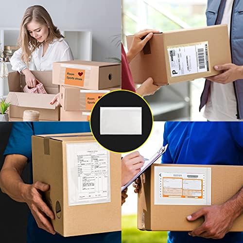 OausTect 6" x 9" Packing Slip Envelope Pouches, Clear Adhesive Top Loading Packing List Label Sleeve - 2000 Packs Shipping Envelopes - Image 5
