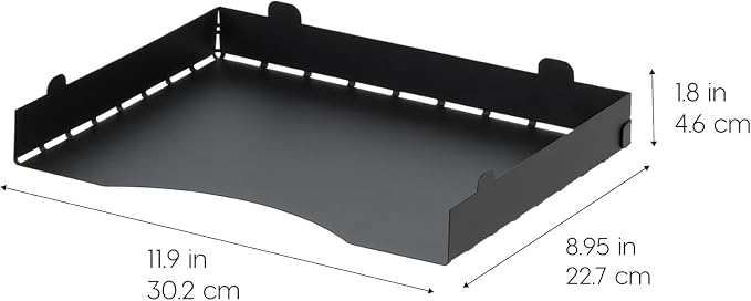 IRIS USA 4-Pack Stackable Metal Letter Tray Organizer, Black | Sort paperwork, documents, and office essentials with stackable trays designed for desks and workspaces - Image 2