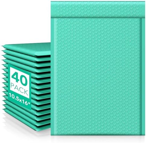 Fuxury Bubble Mailers 10.5x16 Inch 40 Pack Self Seal Padded Envelopes by Fuxury