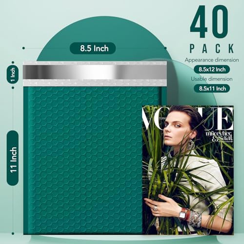 Fuxury Thick Bubble Mailers 8.5x12” 40 Pack Large Bubble Envelopes - Image 3