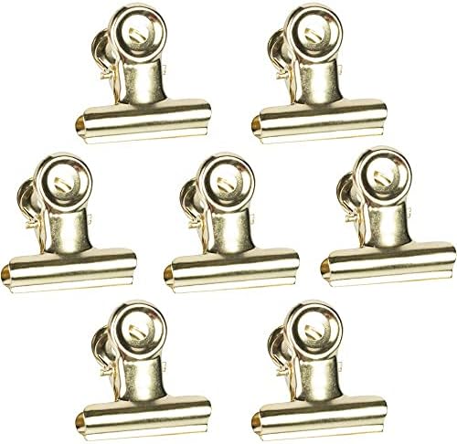 JAM PAPER Metal Bulldog Clips - Medium - 31mm - Gold - 15/Pack by JAMPaper
