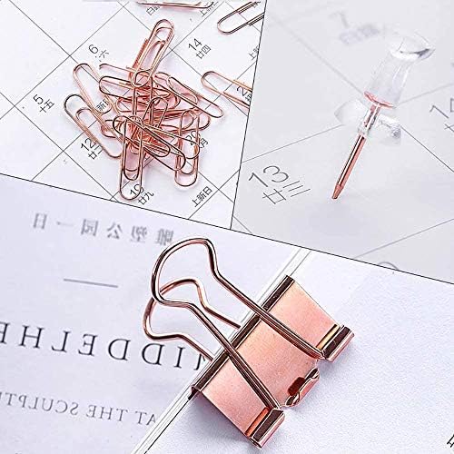 Paper Clips Binder Push Pin Set, Assorted Sized Binder Clips - Image 3