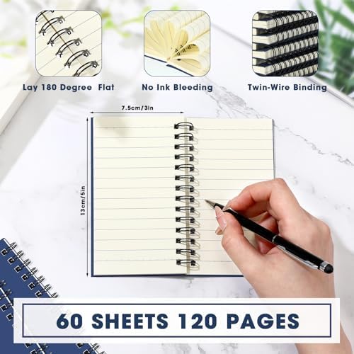 Jutom 18 Pcs Small Spiral Notebook Memo Pad 3x5, Dark Blue - Image 2