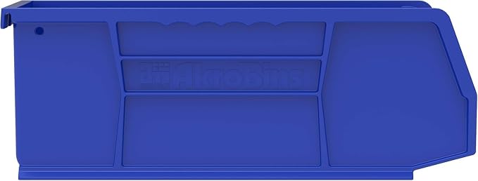Akro-Mils 30224 AkroBins Plastic Storage Bins, 11"x 4"x 4", Blue, 12-Pack | Space-Saving Stackable Bins for Garage, Pantry, Craft Organization - Image 8