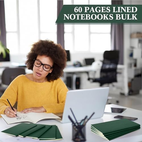 Mimorou 100 Pcs A5 Journals Notebooks Bulk,Green,Unlined - Image 5