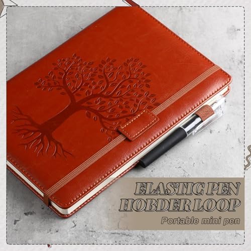 Estune 10 Pack Lined Journal Notebook A5 Tree of Life Hardcover Leather Journal with 10 Pen, College Ruled Notebook for Travel, Business, Work, Office, School Note Taking Diary(Vivid Color) - Image 4