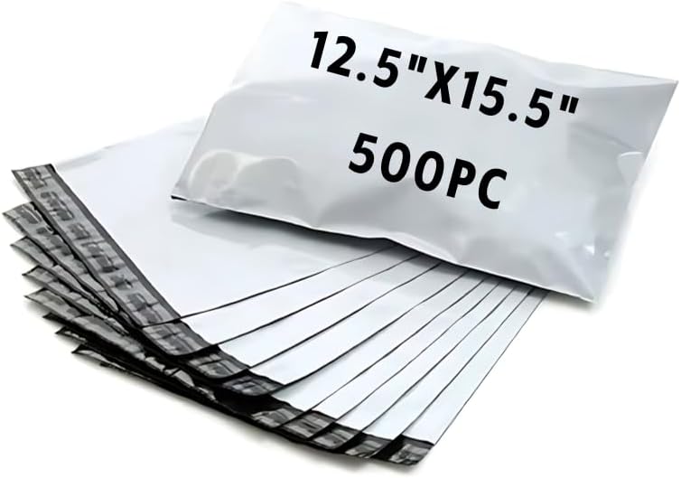 Poly Mailers 12.5"x15.5" Inches 500 Pack Self Self Adhesive Shipping Bags for Clothing Poly Package Bags Lightweight & Waterproof by IPACKNOW