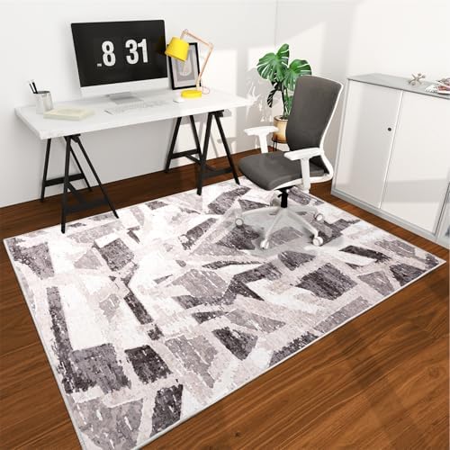 Office Chair Mat for Hardwood Floor, 72"x48" Easy Glide Computer Desk Mat Protector for Rolling Chair Under Desk Rug Nonslip Backing, Machine Wash, (Modern) by CHAKME