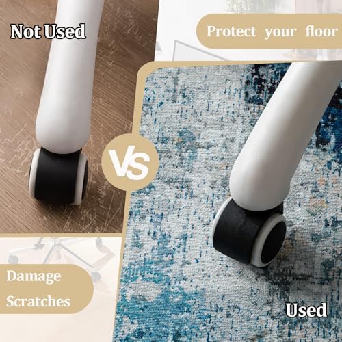 Office Chair Mat for Hardwood Floor, 48"x36" Easy Glide Computer Chair Mat Protector for Rolling Chair Under Desk Rug Nonslip Backing, Machine Wash - Image 3