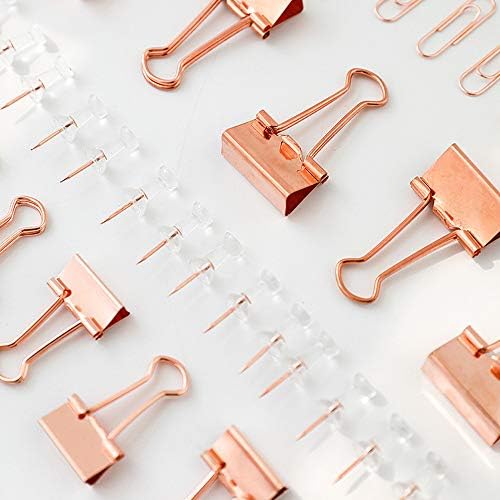 Paper Clips Binder Push Pin Set, Assorted Sized Binder Clips - Image 6