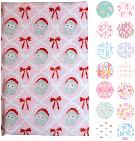 Pretty Package Store Poly Mailers 6x9, New Pink Santa, IMPERFECT by PrettyPackageStore