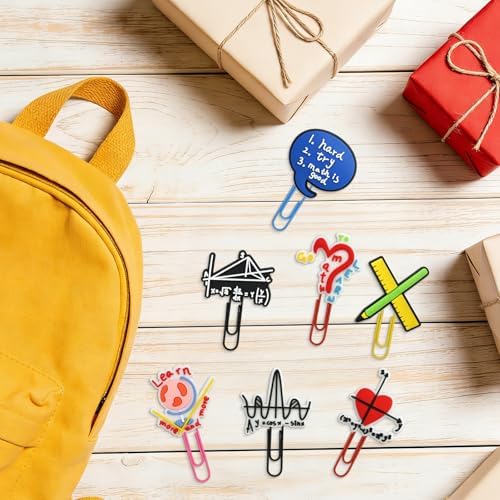 Paper Clips, 24pcs Math PaperClips Medium Colored Binder Clips Assorted Book Mark for Paperwork Office School and Personal Use - Image 6