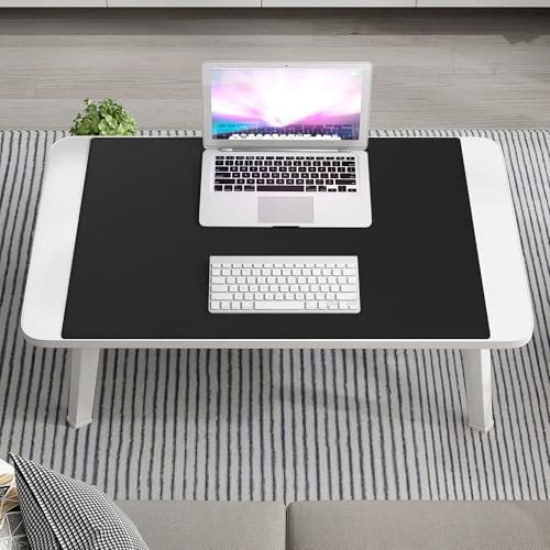 Cacoy 31.5" x 24" Leather Desk Mat, Large Desk Protector Mat, PU Leather Desk Pad, Non-Slip Large Gaming Mouse Pad, Desk Blotter, Desk Pads on Top of Desks, Home Office Desk Matt for Desktop (Black) - Image 3
