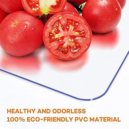 PoPoTo 44x84 Inch New Clear Plastic Desk Pad Dining Table Protector Tablecloth Mat Office Desk Blotter 1.5mm Thick Rectangular Waterproof Odorless No-Slip Vinyl Table Cover for Wooden Glass Countertop - Image 3