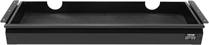 VEVOR Under Desk Drawer Slide Out, 33inch Under Desk Mounted Pull-out Drawer Attachment, Hidden Under Counter Drawers for office Home Sit Stand Workstation, Black - Image 10