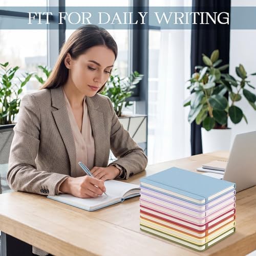 Laumoi 28 Pack A5 PU Leather Lined Notebook Journal, Elegant Color,Simple - Image 3