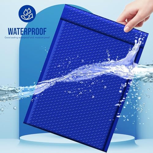 Fuxury Large Bubble Mailers 10.5x16" 250 Pack Royal Blue Padded Envelopes - Image 3