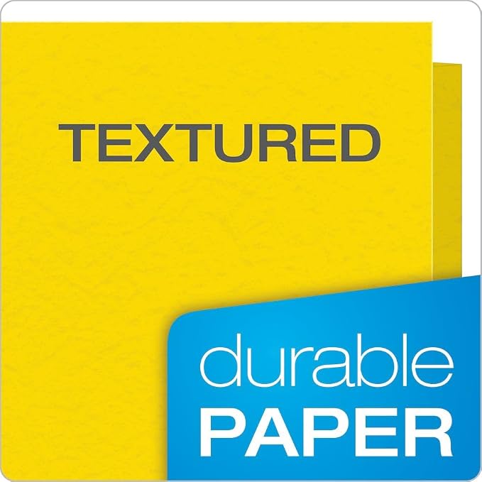 Oxford Two-Pocket Folders w/Fasteners, Yellow, Letter Size, 25 per Box (57709) - Image 5