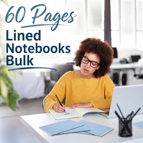 Mimorou 100 Pcs A5 Journals Notebooks Bulk,Light Blue,Unlined - Image 3