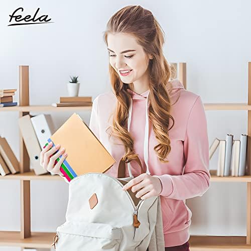 feela 16 Pack Composition Notebooks Bulk, Kraft Cover Lined Blank College Ruled Composition Travel Journals with Rainbow Spines For Women Students Business, 60 Pages, 8.3”x 5.5”, A5, 16 Colors - Image 6