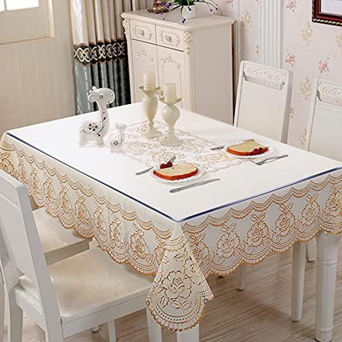 Rectanglar 19x27 in Clear Plastic Table Protector Desk Cover Chair Mat Thicken Transparent Desk Pad Mat Table Cover Protector Table Pad Tablecloth Cloth for Coffee Table Writing Desk Topper Waterproof - Image 5
