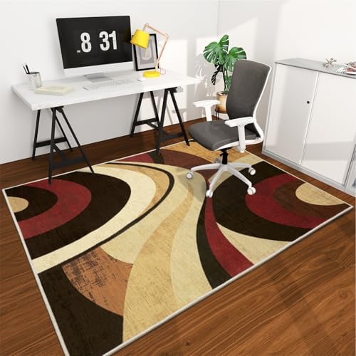 Office Chair Mat for Hardwood Floor, 72"x48" Easy Glide Computer Desk Mat Protector for Rolling Chair Under Desk Rug Nonslip Backing, Machine Wash, (Modern) by CHAKME