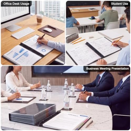 Teling 24 Pcs Presentation Folders with 3 Prong, Black Report Binder - Image 4
