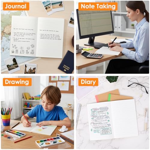 LABUK 15pcs A5 Composition Notebook Journals Bulk, Kraft Lined Notebooks,15 Colors 60 Pages for Journaling, Writing, School, Office, Kids Gift - Image 6