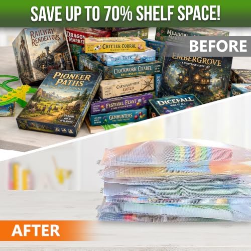 10 Pack Mesh Zipper Pouch Bags A3-12x18 - Plastic Zipper Pouches for Organizing - Board Game Organizers - Large Zippered Pouch Bag - Mesh Pouches with Zippered - Board Game Bags - Puzzle Storage - Image 5