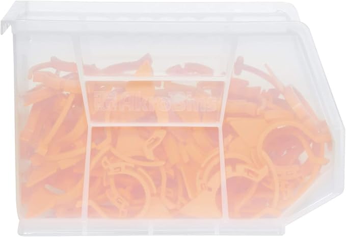 Akro-Mils 30239 AkroBins Plastic Storage Bins, 11"x8"x7", Clear, 6-Pack | Space-Saving Stackable Bins for Garage, Pantry, Craft Organization - Image 7