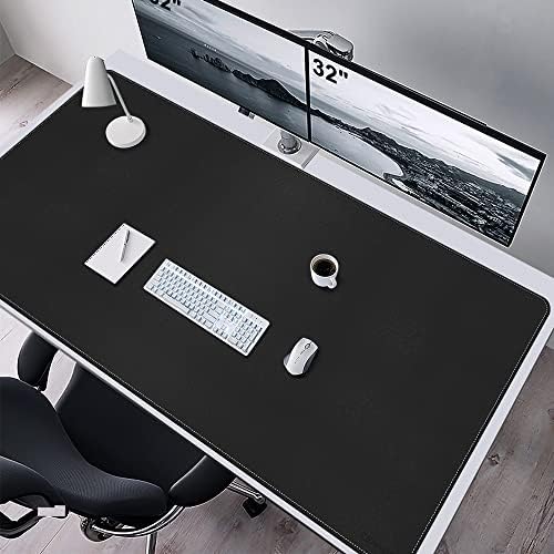 CENNBIE Leather Desk Mat, 63" x 31.4", Large Desk Pad Protector Black - Image 5