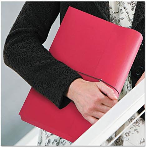 Smead Colored Expanding File Wallet with Flap and Cord Closure, 2" Expansion, Letter Size, Red, 10 per Box (77205) - Image 4