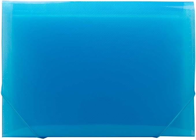 JAM PAPER Accordion Folders - 13 Pocket Plastic Expanding File - Legal Size - 10 x 15 - Blue - 2/Pack by JAMPaper