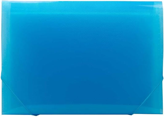 JAM PAPER Accordion Folders - 13 Pocket Plastic Expanding File - Legal Size - 10 x 15 - Blue - 2/Pack by JAMPaper