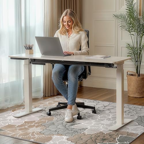 36"x48" Office Chair Mat for Hardwood Floor, Non-Slip Washable Taupe Grey - Image 2
