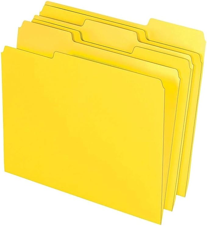 Staples Reinforced Colored File Folders, Letter Size, 3‑Tab Design, Yellow, Heavy‑Duty Construction, 100/Box - Image 5