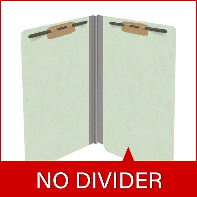 Ecom Folders End Tab Pressboard File Folders | Legal Size 25 Pt Stock with 2" Tyvek Expansion | Full Cut Tabs for Medical Charts, Legal Documents & Office Records | Pale Green, Box of 25 - Image 8