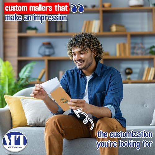 MT Products Custom Printed Mailer Envelopes with Self-Seal Tape 7" x 9" – Keeps Delicate Items Safe - Image 4