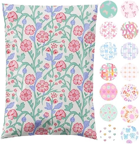 Pretty Package Store Poly Mailers 10x13, Garden Party, 100 Pack by PrettyPackageStore