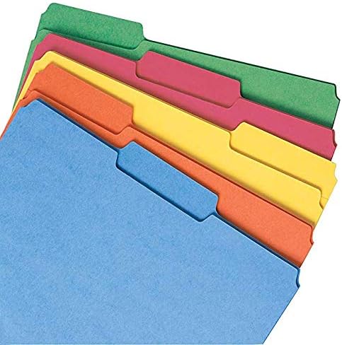Smead Hanging File Folder Kit, Letter Size, Set of 24 Hanging File Folders and 24 Top Tab File Folders, Assorted Colors (Red, Yellow, Blue, Green) - Image 2