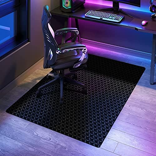 SALLOUS Chair Mat for Hard Floor, 63" x 51" Office Chair Mat for Hardwood Floor, Multi-Purpose Hard Floor Protector Under Desk Mat for Home Office, Non-Slip Vinyl Floor Mat for Gaming Chairs (Black) - Image 3
